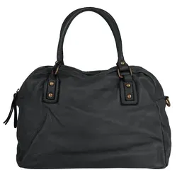 Shopper SAMANTHA LOOK - Elegante Damenhandtasche aus echtem Leder - Handtasche aus 100% Rindleder, Made in Italy. Praktisches Format mit 2 Reißverschlussfächern, ideal für Ordnung und Stauraum im Alltag.