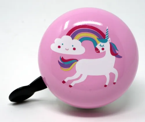 CBK-MS Retro Ding Dong Fahrrad Klingel Glocke Einhorn Unicorn Ø 80 mm