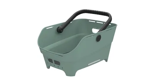 Basil Cento Neo Fahrradkorb Gepäckträger hinten – 21L – Grün - Praktischer Fahrradkorb mit 21L Volumen – ideal für Einkäufe oder Rucksäcke. Robuste, langlebige Konstruktion aus recyceltem Kunststoff. Reflektierende Details sorgen für Sicherheit im Straßenverkehr. Passend für verschiedene Fahrradtypen.