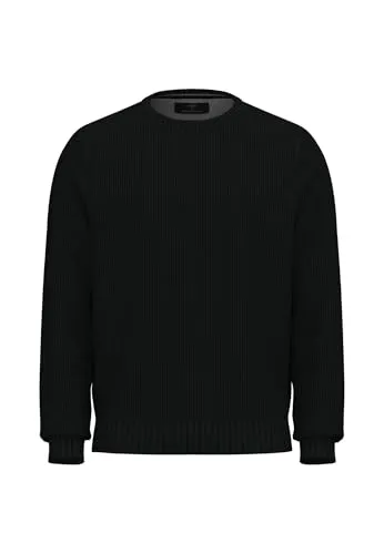 FYNCH-HATTON Herren Strickpullover M, blau - Klassischer Herren-Pullover von FYNCH-HATTON, 100% Baumwolle, atmungsaktiv und bequem. Ideal für lässige Outfits, mit taillenbedeckendem Schnitt und Rippbündchen für perfekten Sitz.