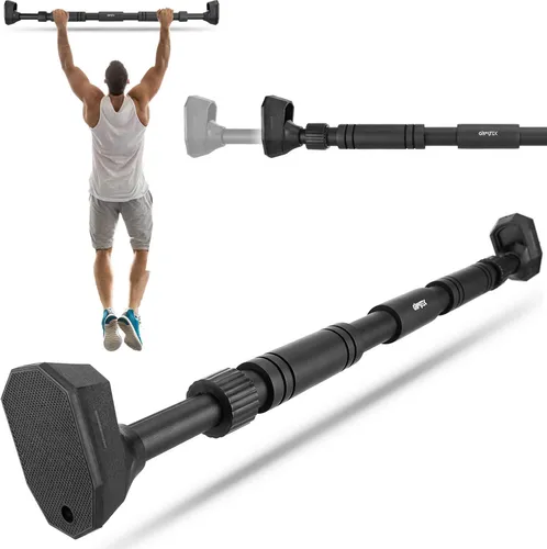 Gymtek® Klimmzugstange für Türrahmen - von 70 bis 100 cm - Pull Up Bar, Indoor Reckstange, Klemmstang für Klimmzug - Home Gym, Fitness, Krafttraining