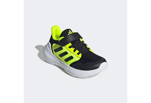 adidas Tensaur 3.0 EL Fitnessschuhe Kinder - core black/lucid lemon, Größe 33 - Laufschuhe für Kinder, ideal zum Rennen und Spielen; strapazierfähiges Obermaterial aus Textil und Synthetik mit elastischen Schnürsenkeln für optimalen Halt.