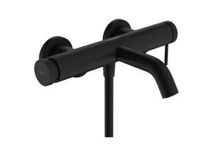 hansgrohe Tecturis S Einhebel-Wannenarmatur Aufputz - Moderne Badarmatur in mattschwarz, mit Keramikmischsystem und einstellbarer Temperaturbegrenzung für optimalen Komfort und Sicherheit.