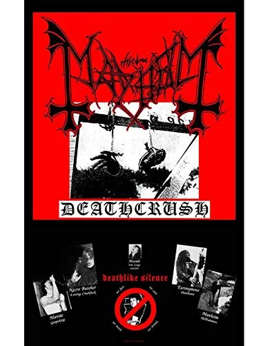Mayhem Flagge Fahne POSTERFLAGGE DEATHCRUSH in schwarz von Mayhem