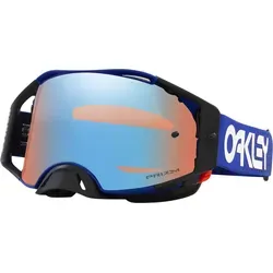 Oakley Airbrake MX Crossbrille Prizm - Blau/Weiß/Schwarz - Sportbrillen mit innovativer Switchlock-Technologie für schnellen Linsenwechsel und 100% UV-Schutz. Ideal für maximale Sicht und Komfort beim Motocross.