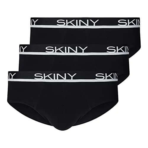 Skiny Herren Cotton Multipack 086839 Slip, Schwarz, XL EU von SKINY