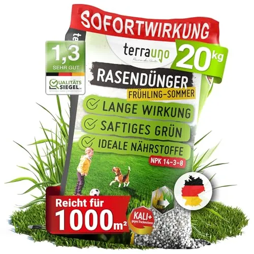 TerraUno Rasendünger Frühjahr/Sommer 20kg für 1000m²
