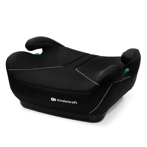 Kinderkraft I-BOOST 2 I-SIZE, Autositz, 125-150 cm, Babyschale, Sitzerhöhung für 6 bis 12 Jahre, einfache Montage, ergonomische Haltung, extra Schaumstoff, Schwarz