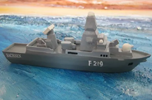 Marine Boot Fregatte Sachsen Schiff 13 cm Polyresin ship Collector