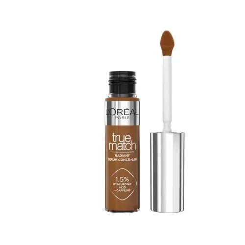 L'Oréal Paris Concealer für ein natürliches Strahlen, Feuchtigkeitsspendend und aufpolsternd, Gesichts Make-Up mit Hyaluronsäure und Koffein, True Match Radiant Serum Concealer 11N, 11 ml