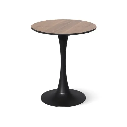 Vicco Esstisch Carl, Nussbaum/Schwarz, 60 x 60 cm