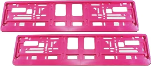 Stück Kennzeichenhalter - PINK - inklusive 8 Schrauben - Premiumqualität! - Satz 2