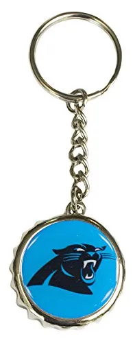 Pro Specialties Group NFL Carolina Panthers Bottle Cap Keychain, Teal, One Size