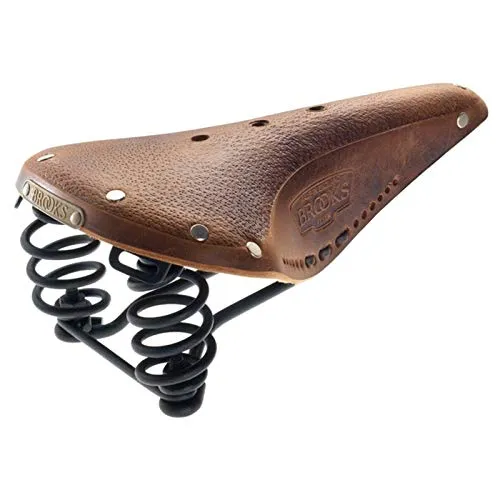 Brooks Flyer Aged Leder Sattel B396 - Vintage Retro für Trekking und MTB - Fahrradsättel aus hochwertigem Leder, ideal für lange Touren, bietet ultimativen Komfort und Stil für Herren.