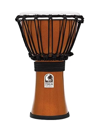 TOCA TFCDJ-7MO 7-Inch Freestyle Colorsound Djembe - Metallic Orange