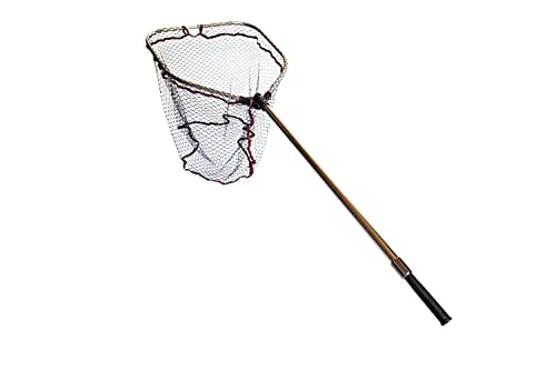 Mostal Bootskescher Gummiert & Faltbar [2,15m / 2,85m] Teleskopierbar Raubfischkescher (2,85m / 85 x 70cm)