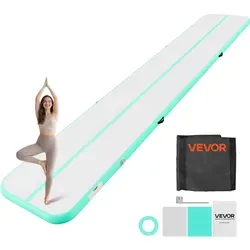 VEVOR Aufblasbare Gymnastikmatte 600x100x10cm Mintgrün