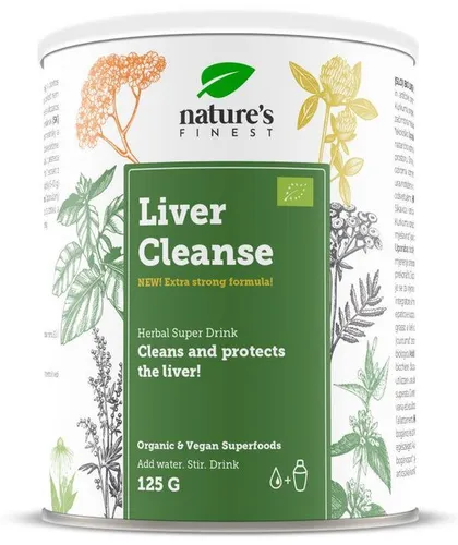 Nature's Finest LIVER CLEANSE - Leberreinigung mit Mariendistel und Artischocken - Leberreinigung Getränk mit Orangengeschmack, unterstützt die Leberfunktion und entgiftet mit einer natürlichen Mischung aus Superfoods.