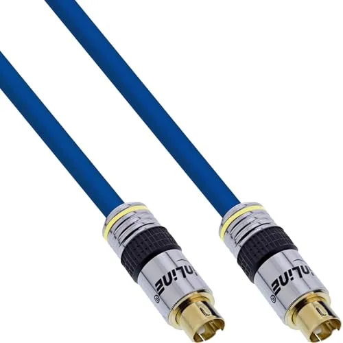 InLine 89959P S-VHS Kabel, PREMIUM, vergoldete Stecker, 4pol mini DIN Stecker / Stecker, 15m