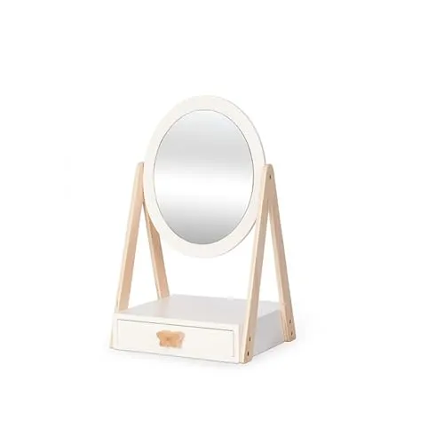 byAstrup holztischspiegel mit Schublade 40 cm weiß