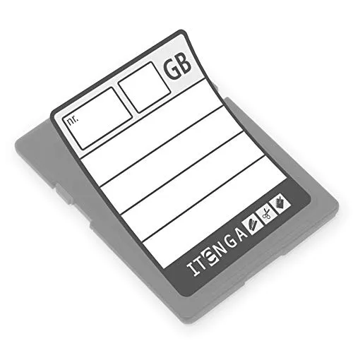Produktbild itenga 24 x Etikett Aufkleber Sticker für SD Speicherkarte 20 x 25 mm zur Archivierung, Ordnung, Sortierung