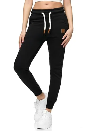 REPUBLIX Damen Jogginghose Jogger Sporthose Jogging Sweat Pants RD-027 Schwarz XL