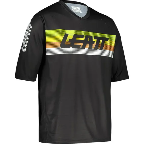 Leatt Herren Jersey MTB Enduro 3.0 3/4 Sleeve – Schwarz, S - Das Leatt 3.0 Enduro Jersey mit Cooling Effekt sorgt für optimalen Komfort beim Radfahren. Hergestellt aus recyceltem Material, trocknet es doppelt so schnell wie Baumwolle und bietet eine lässige Passform für entspanntes Fahren.