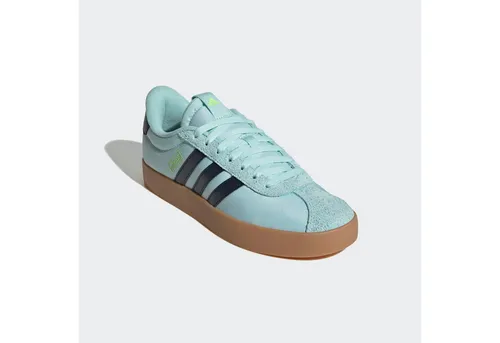 adidas Damen VL Court 3.0 Shoes - Semi Flash Aqua, 39 1/3 EU - Damen-Sneaker mit regulärem Schnitt, Obermaterial aus Textil und Leder für optimalen Komfort und stylisches Design.