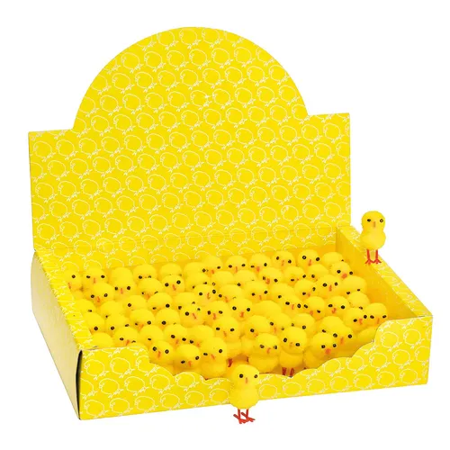 Deko-Küken 72 Stk. Pompon-Küken in gelb von VBS XXL