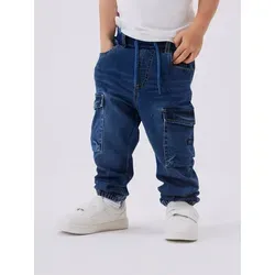 NAME IT Boy Cargojeans Baggy Fit - Jungen-Jeanshosen mit lässigem Baggy Fit und praktischem Kordelzug, ideal für aktive Kids und bequem für jeden Tag.