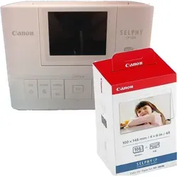 1A PHOTO PORST Canon Selphy CP1300 weiß + KP108 - Weiß in weiß von Canon