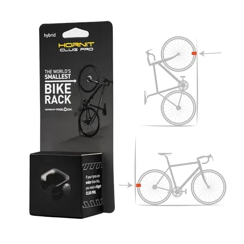 Hornit Fidlock Clug Pro - Fahrradhalterung Wandhalter, für Radgrößen 23-81 mm, platzsparend und ideal für jedes Zuhause