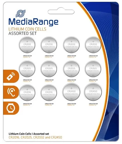Mediarange 12 Lithium Knopfzelle 2x CR 2016 4x CR 2025 4x CR2032 2x CR 2450 Knopfzelle