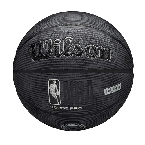 Wilson NBA Forge Pro Midnight Indoor/Outdoor Basketball, 7 in schwarz von Wilson