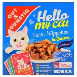 Gut & Günstig Hello My Cat Zarte Häppchen in Sauce