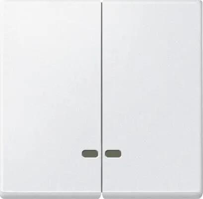 Merten MEG3420-0419 Doppelwippe mit Kontrollfenster, System M, polarweiß matt