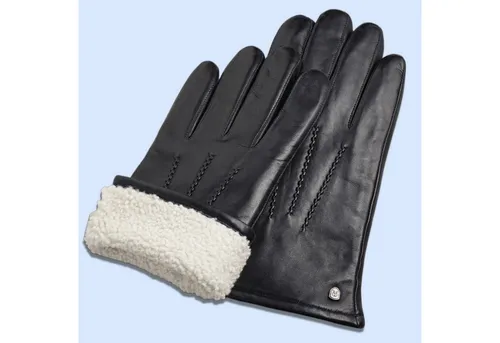 AKAROA ESTD 2019 Lederhandschuhe Herren DAN, Touchscreen Funktion - Handschuhe & Fäustlinge für Herren mit hochwertiger Touchscreen Funktion, aus italienischem Leder und warmem Neuseeland Lammfell, in 5 Größen für perfekten Sitz. Elegantes Geschenk in nachhaltiger Verpackung.