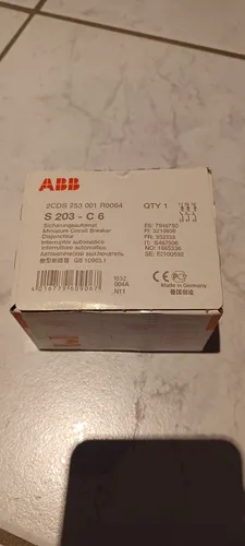 ABB 2CDS253001R0064 S203-C6 Sicherungsautomat 3-polig von ABB