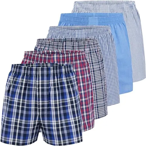 City Life Herren Boxershorts - 6er Pack in Mehrfarbig (Business Multicolour 1) - Herren-Boxershorts aus 100% Baumwolle, atmungsaktiv und hautfreundlich für ganztägigen Komfort. Ergonomischer Sattelschnitt für optimale Passform und Bewegungsfreiheit.