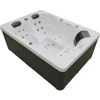 Outdoor Whirlpool SUNSET PURE - verschiedene Ausführungen - Whirlpool für den Außenbereich, mit Treppe und Abdeckung, ideal für entspannende Wellnessmomente im eigenen Garten.
