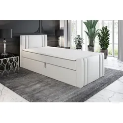 A&J MöbelLand Boxspringbett KLAUS mit Bettkasten und Topper von A&J MöbelLand