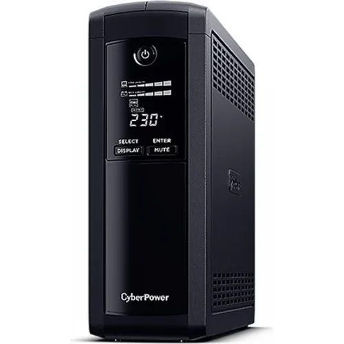 CyberPower VP1600EILCD Value Pro 1600VA/960W USV - Zuverlässige USV mit 1600 VA und 960 Watt, ideal für den Schutz Ihrer Geräte bei Stromausfällen, ausgestattet mit RS-232 und USB-Anschlüssen.