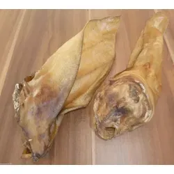 RIESEN RINDEROHREN MIT MUSCHEL 25 Stück - Hundefutter, ideales Kauvergnügen für Hunde mit langanhaltendem Geschmack und gesunden Zutaten.