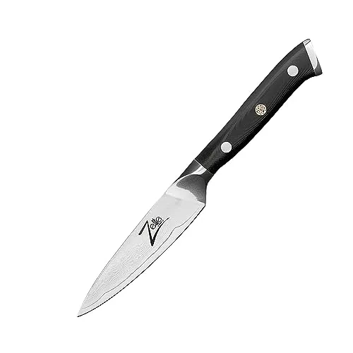 Zelite 10,2 cm Kochmesser - Schälmesser aus hochwertigem japanischem Edelstahl, handgeschärft für extreme Schärfe und ergonomischen Griff – perfekt für Hobby- und Profiköche.