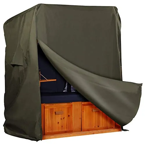 Strandkorb Hanse Schutzhülle Winterfest 120cm - Strandkorb-Schutzhüllen aus 600D Oxford-Gewebe, wetterbeständig und atmungsaktiv – schützt zuverlässig vor Regen und UV-Strahlen.