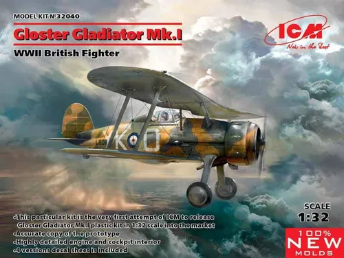Gloster Gladiator Mk.I, WWII British Fighter / 1:32 - ICM