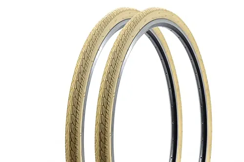 DSI 28 Zoll Fahrrad Reifen Set SRI-44 Creme - Fahrradreifen für City Bikes, 2 Stück im Set, ideal für eine komfortable und sichere Fahrt auf der Straße.