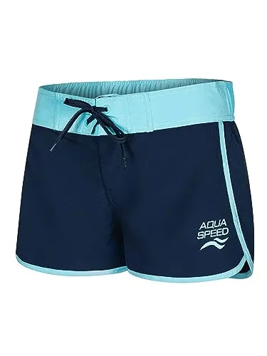 Aqua Speed Viki Damen Badeshorts Schwimmshorts Navy/Blau, Größe:M