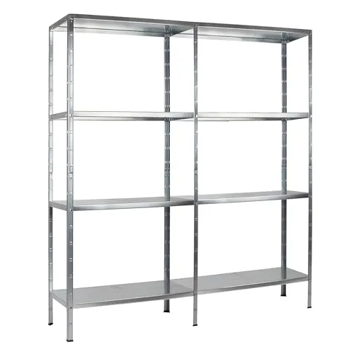 SCHULTE Regalwelt Steckregal - Metallregal 180 x 160 x 40 cm - Robustes Metallregal mit 520 kg Tragfähigkeit, ideal für Keller, Werkstatt oder Garage. Werkzeugfreie Montage in Minuten für maximalen Stauraum.