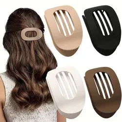 4er Set Flache Haarklammern für Damen in Neutralfarben - Vielseitige Haarklammern für alle Haartypen, ideal für verschiedene Frisuren. Langlebig und angenehm zu tragen, bieten starken Halt und passen perfekt zu jedem Outfit.